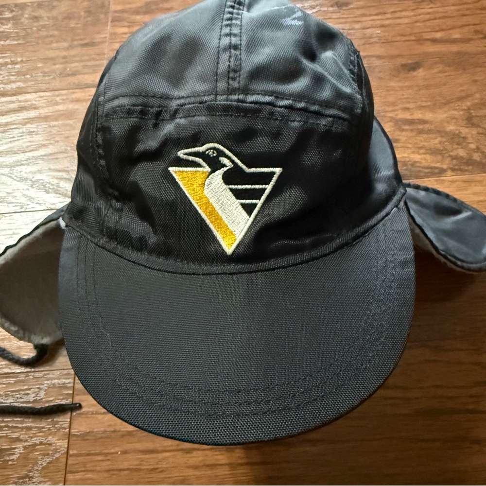 The G Cap Pittsburgh Penguins 90s Logo Cap with Ear Flaps